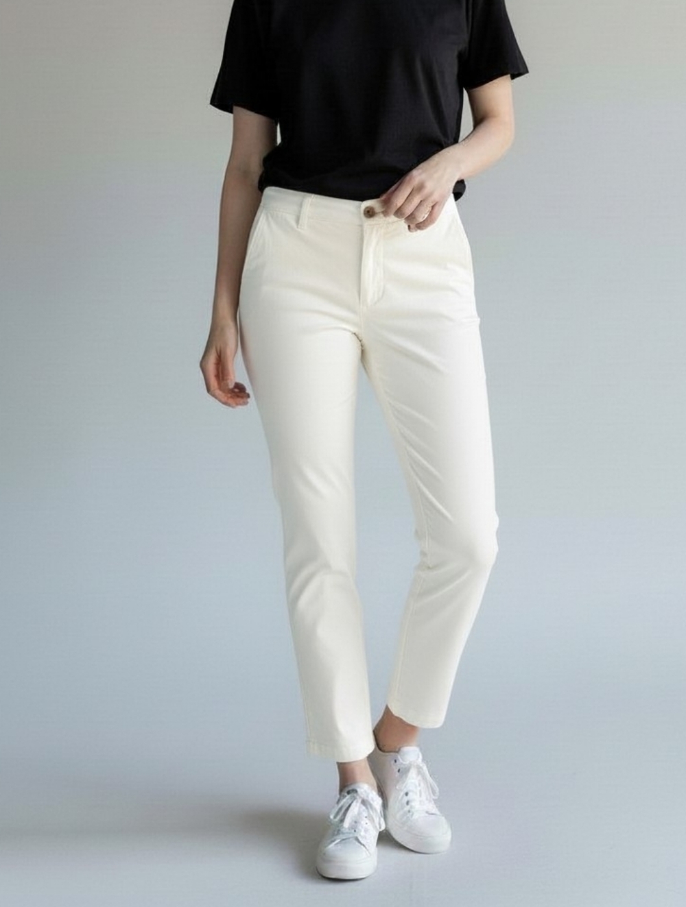 GAP Vintage Rolled Crop Khaki Pants in Light Beige 6